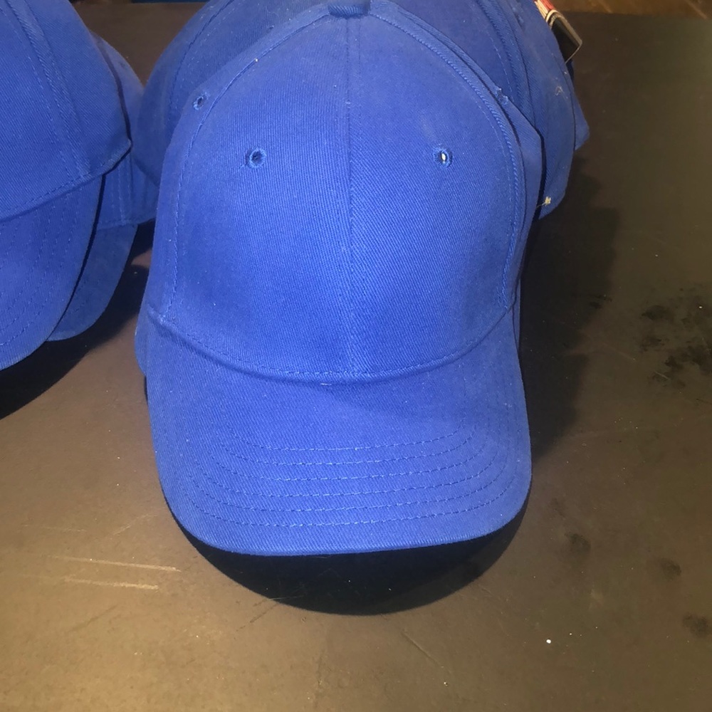 Plain blue hat